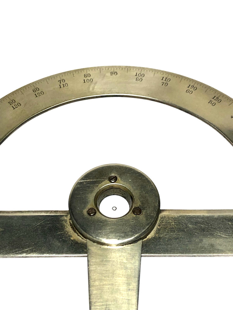 German Silver Protractor Riefler