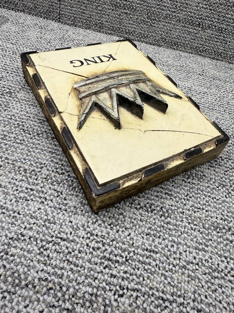 Sid Dickens Memory Tile Block "King" Silver Crown Retired 1995 Series M Logo