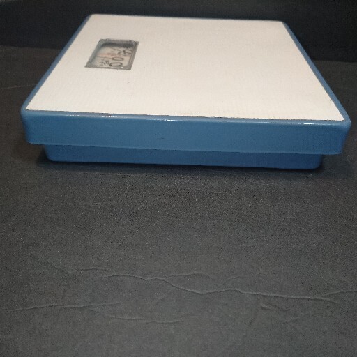 Vintage Large Blue White Dial Bathroom Scale