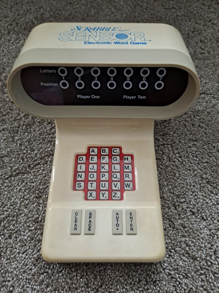 Vintage Scrabble Sensor Electronic Game 1978 Original Box Complete Tested