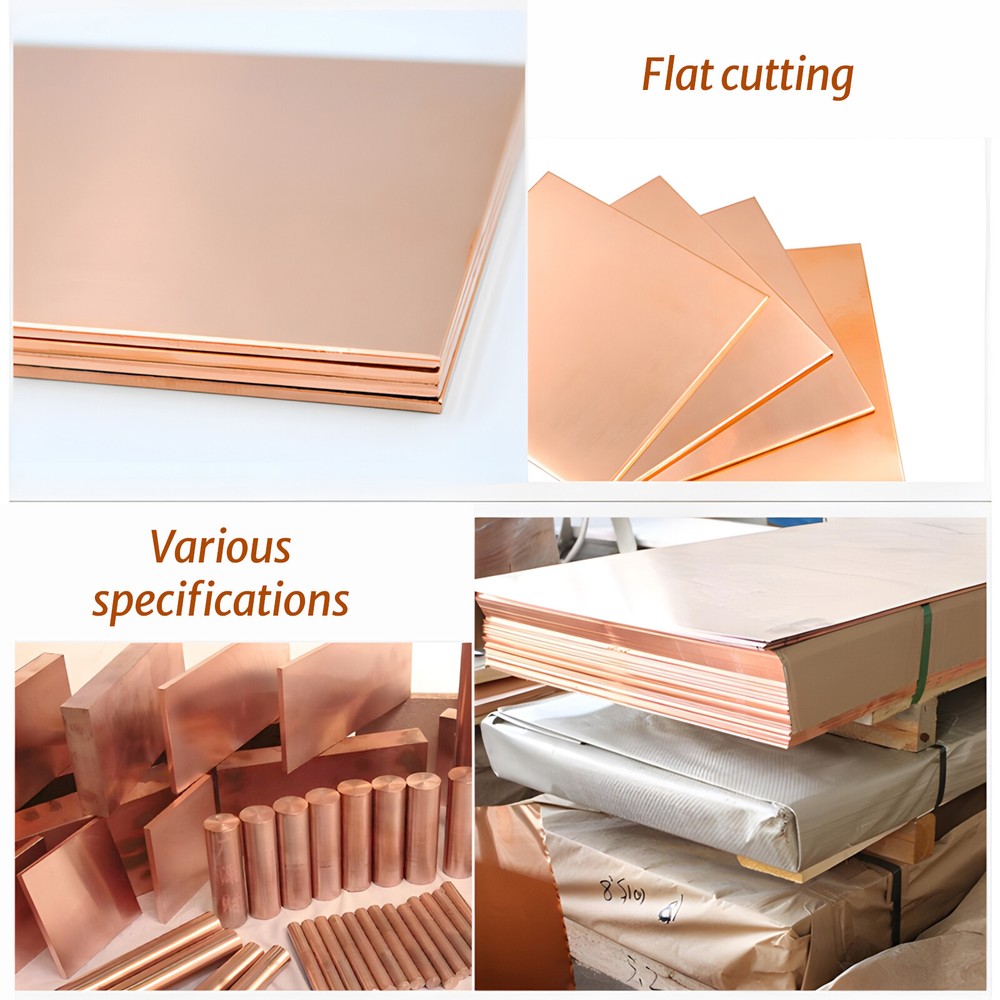 Copper Sheet, Various Sizes 0.3mm-1.5mm Thick, Copper Plate Thin Material Solid