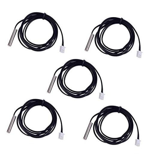 5pcs NTC Temperature Sensor 100K 1% NTC B3950 Waterproof Probe Thermistor