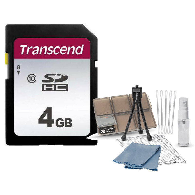 Transcend SDHC 4GB UHS-1 Class 10 Memory Card + Case Organizer Starter Kit