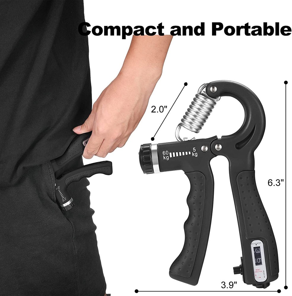 Hand Grip Strength Power Trainer Gripper Strengthener Adjustable Automatic Count