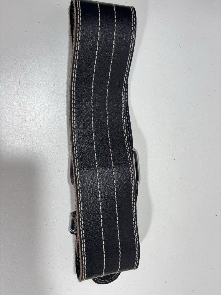Weight Lifting Workout Belt Black Leather Size Small