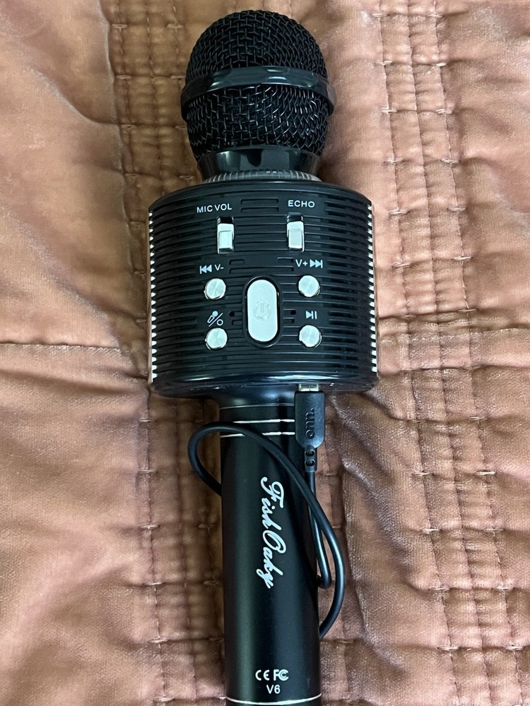 FISHOAKY Karaoke Microphone, a portable, handheld wireless microphone