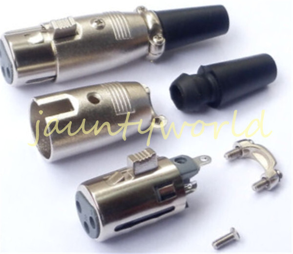 1PCS MicrophPatch XLR Female 3-pin Plug Connector