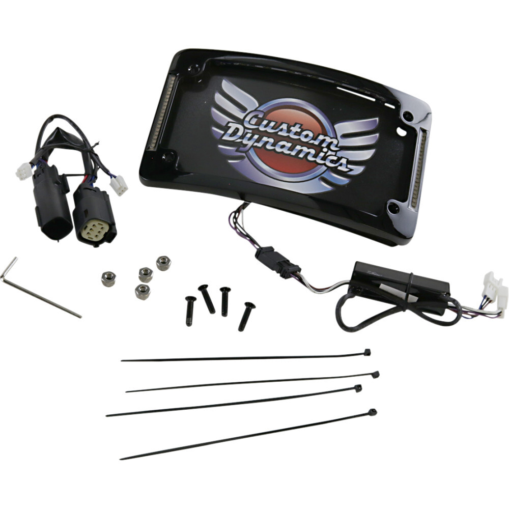 Custom Dynamics Curved License Plate Frame - Black | TF06-BCM-B
