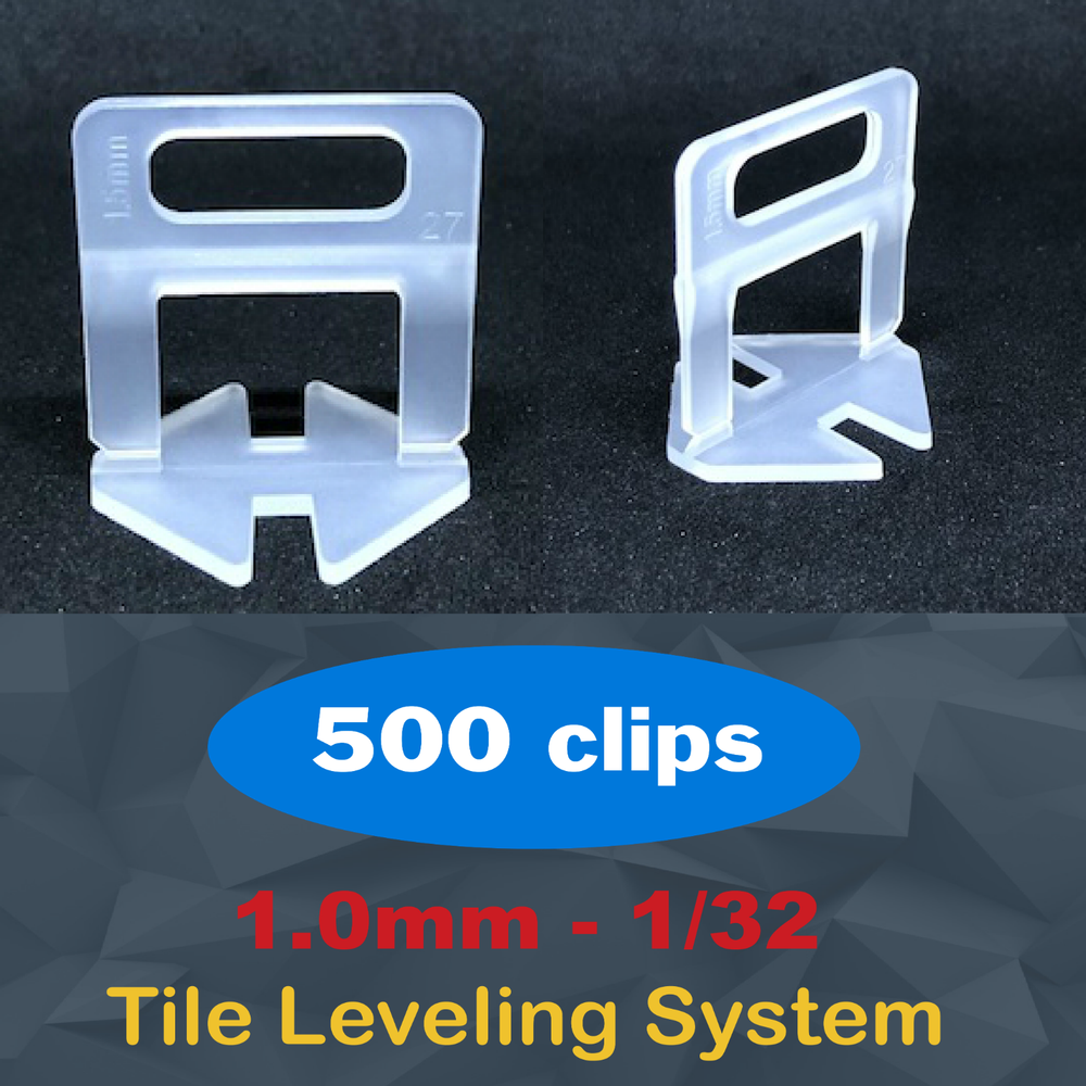 1000xPcs 1.5mm- 1/16" Tile Flat Leveling System Floor Wall Spacers