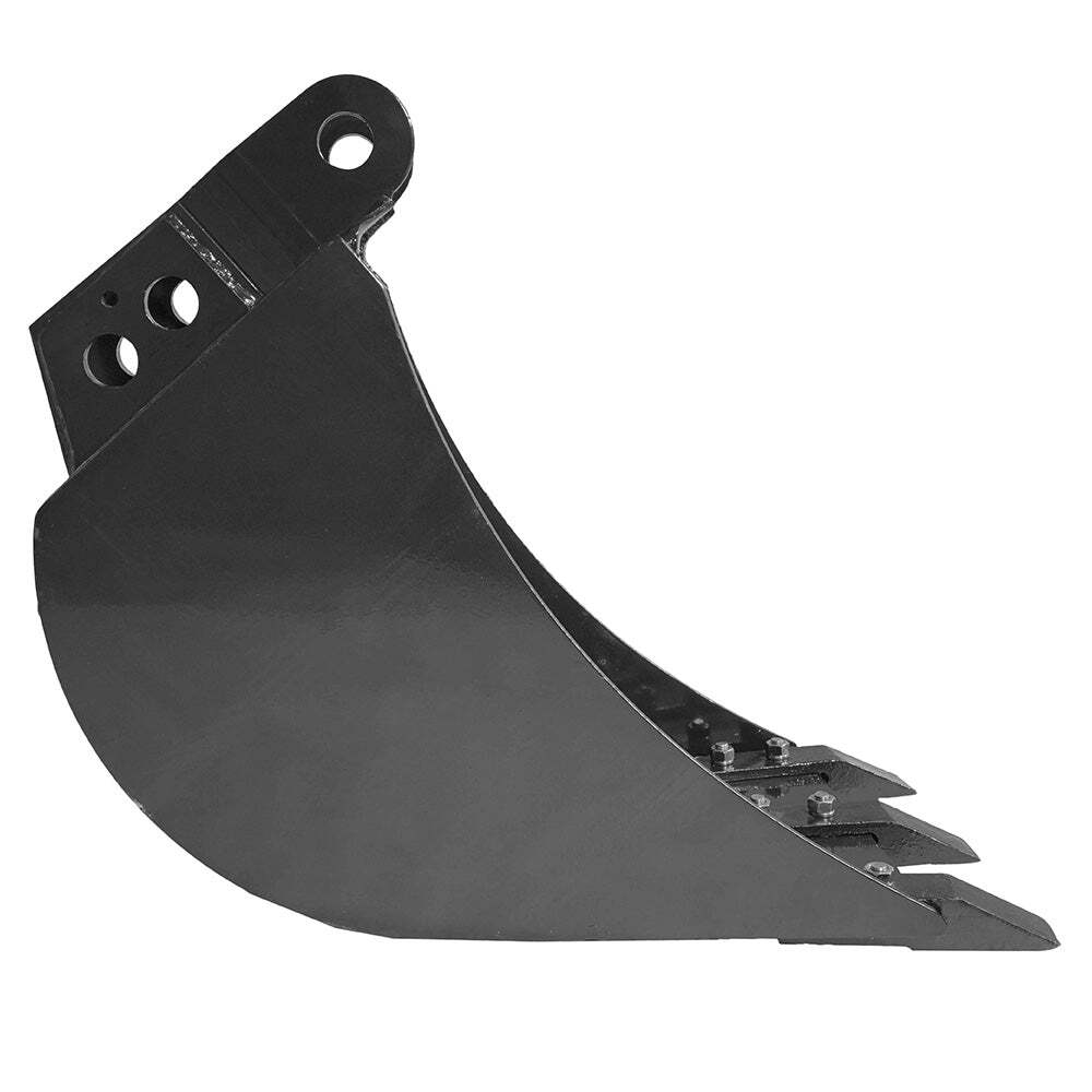 Titan Attachments 14" Front Hoe Backhoe Bucket, Replaceable Carbon Steel Teeth