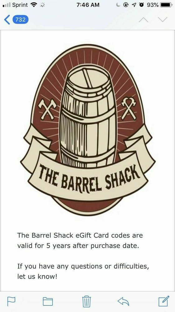 $50 Barrel Shack Gift Card