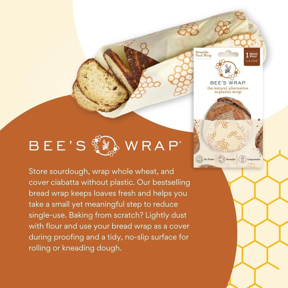 Beeswax Wraps for Bread - Beeswax Bread Wrap for Sourdough & Bread Storage - ...