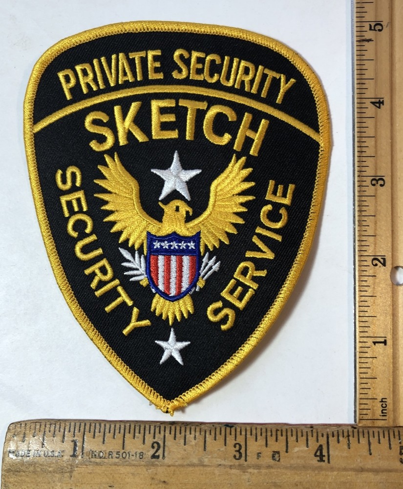 Sketch Private Security Service Patch Guard Officer Miami Florida