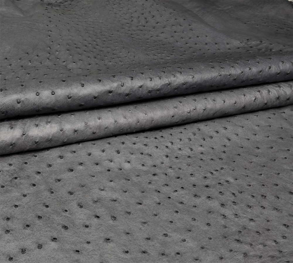 Ostrich Leather Hide, Grey CF