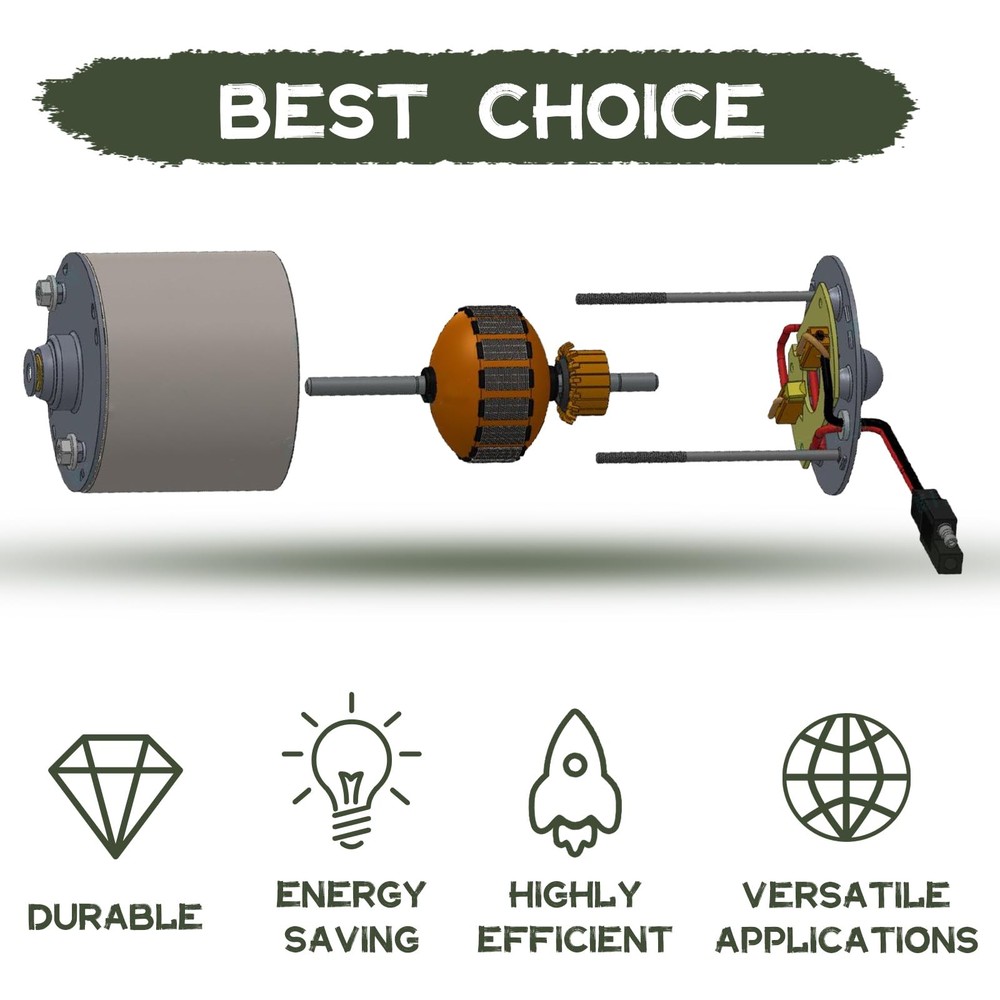 12-Volt 1/4 Shaft Feeder Replacement Motor