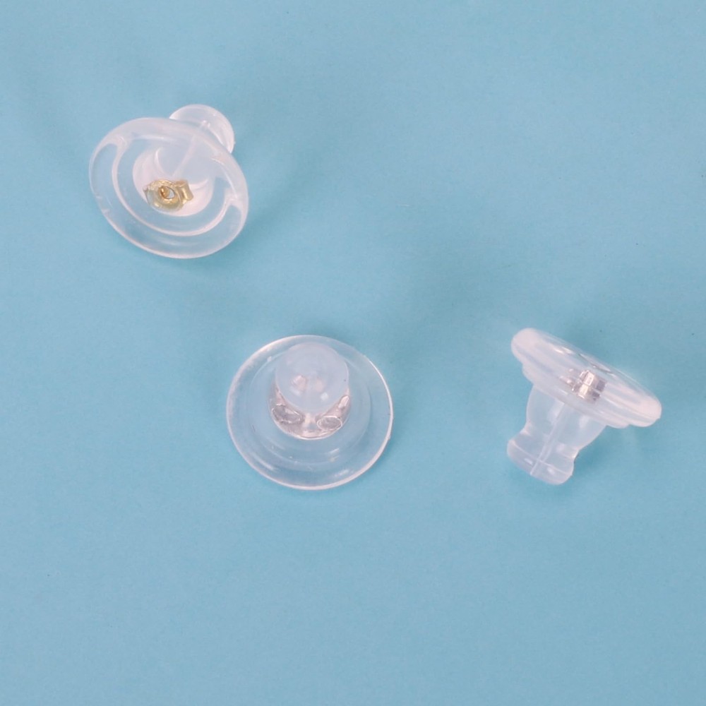 20PCS Silicone Earring Back Replacements - Locking Secure, Soft Hypoallergeni...