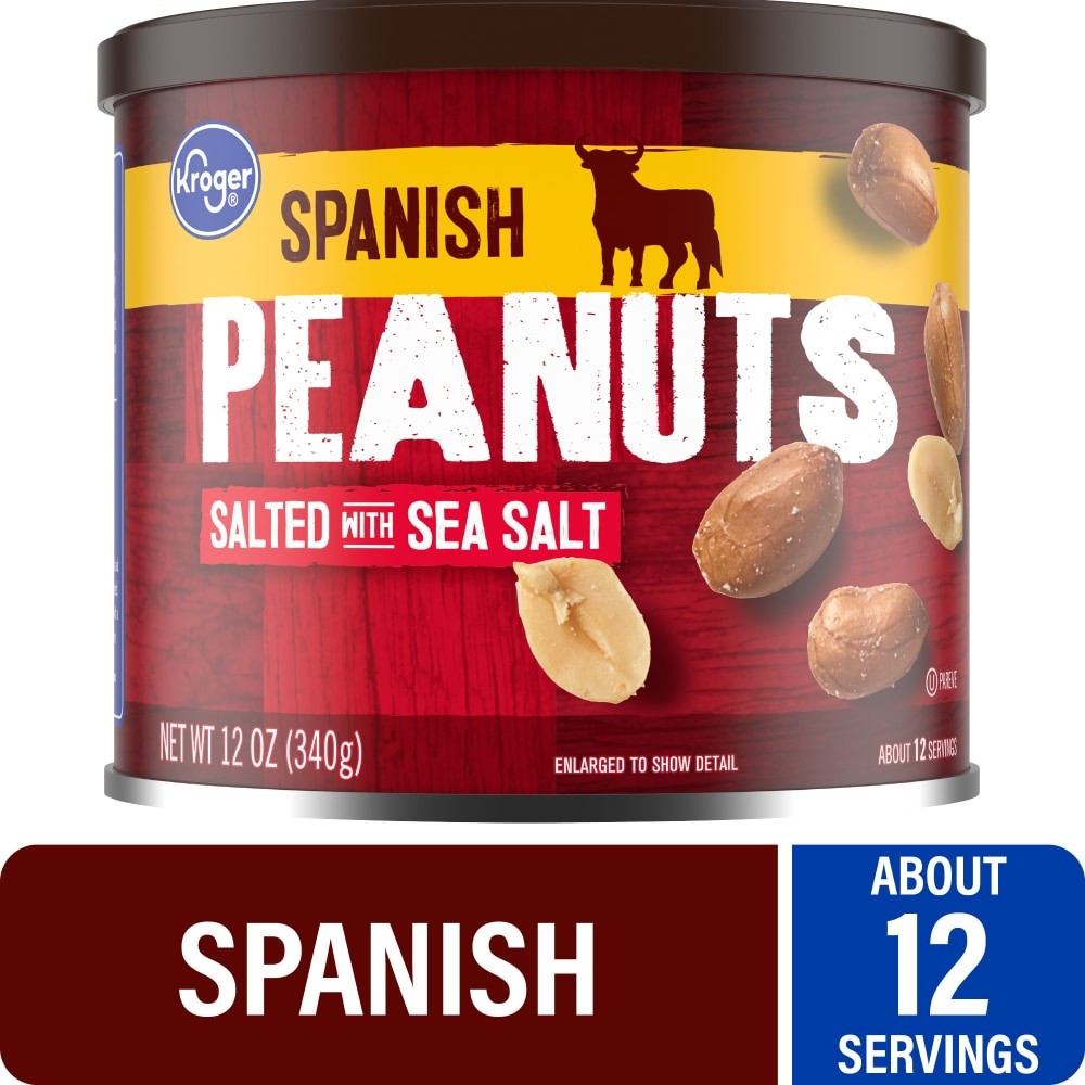 KG Spanish Sea Salted Peanuts 12 oz - 5 Pack