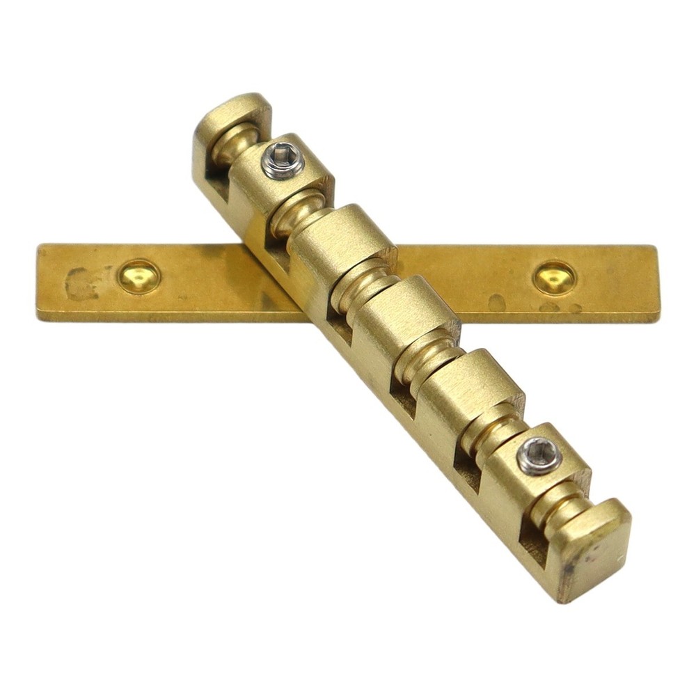 6 String 42mm Guitar Nut Split Regulation Adjustable Height Brass Roller Nut