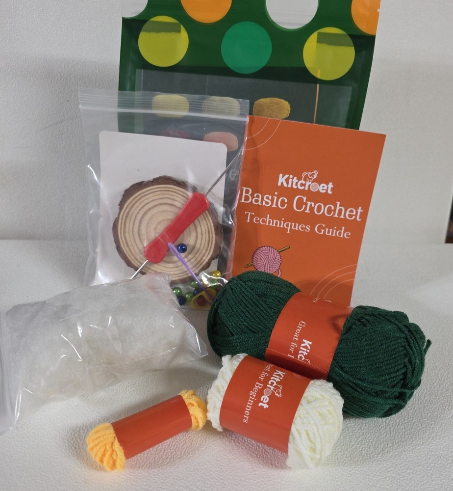 Kitcroet Easy to Learn To Crochet Kit Christmas Tree Craft Video Tutorial Code