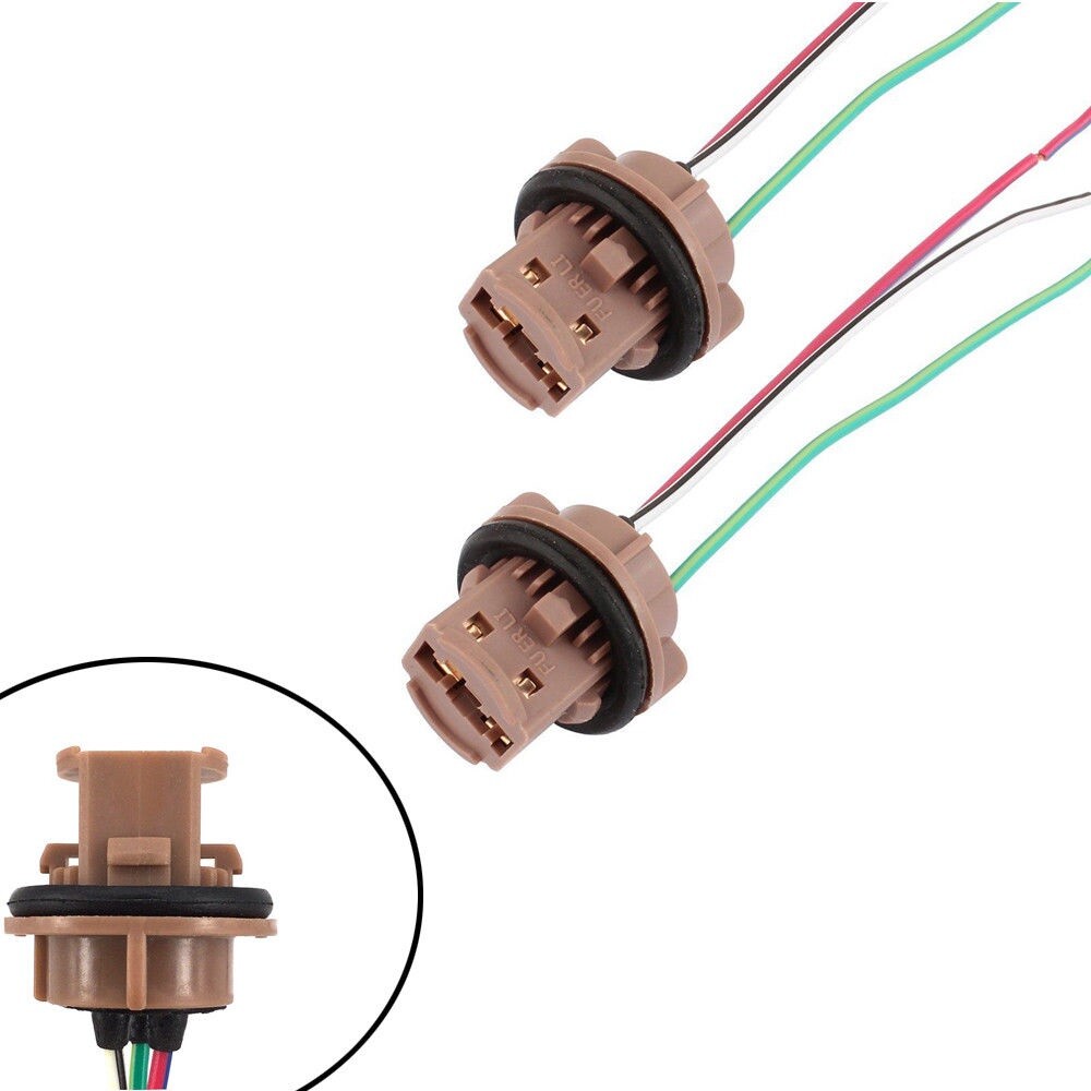 Universal Pigtail Wire Female Socket 7443 Two Harness Front Turn Signal Lamp