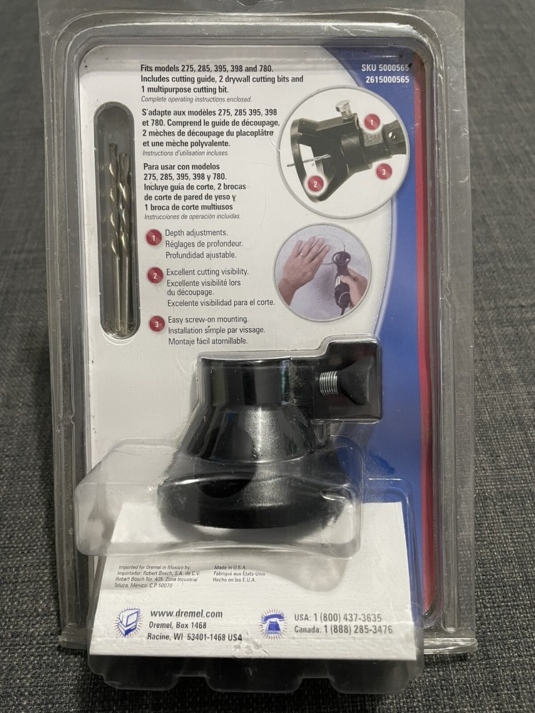 Dremel 565 Multipurpose Cutting Kit Cutting Guide 3 Cutting Bits NIP