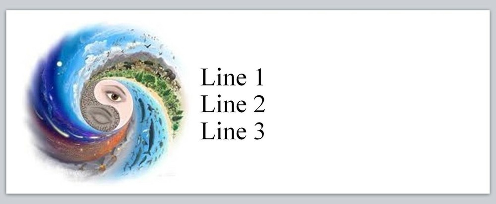 Personalized Address Labels Yin Yang (JX 605)