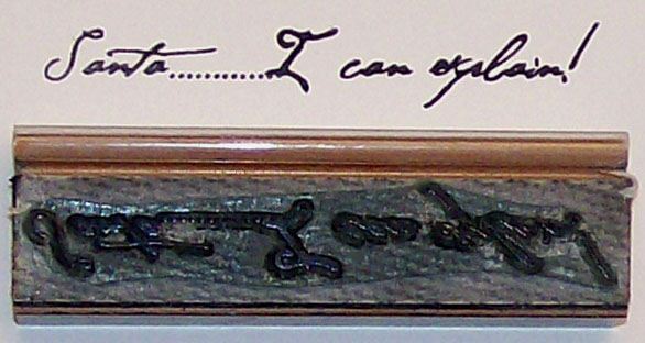 Santa, I Can Explain... rubber stamp by Amazing Arts