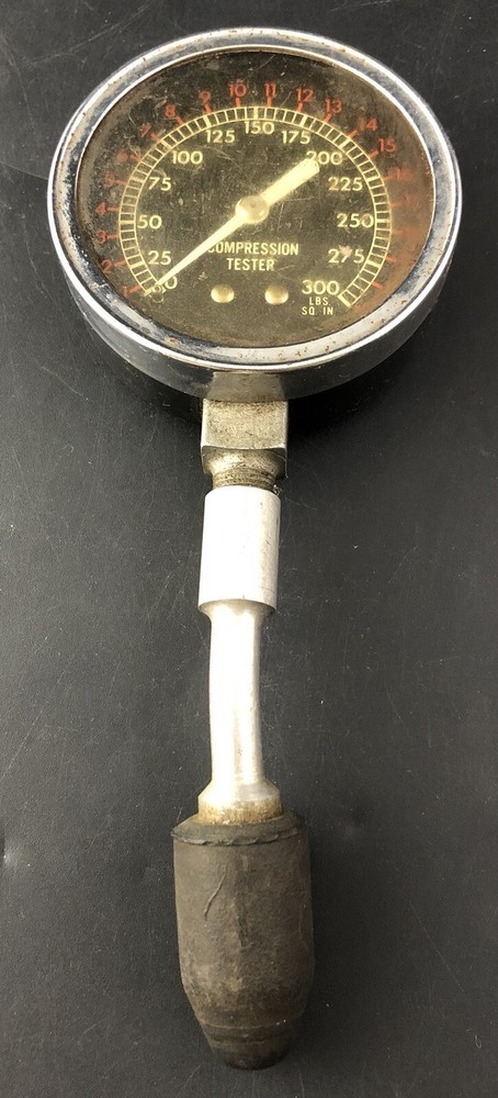 Vintage USA Compression Tester Schauer Vintage Auto Engine Motor Untested Vc2