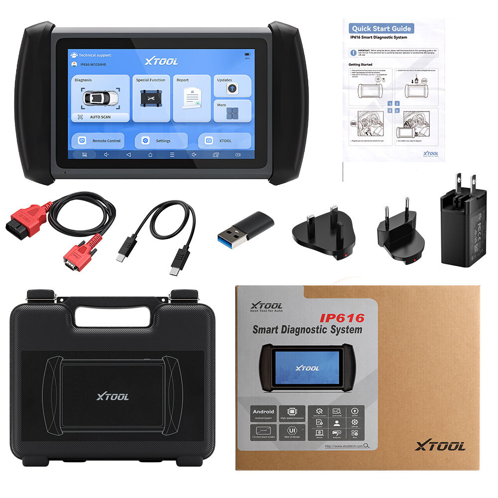 XTOOL IP616 Bi-directinal OBD2 Scanner All System Diagnostic Tool Key Programmer