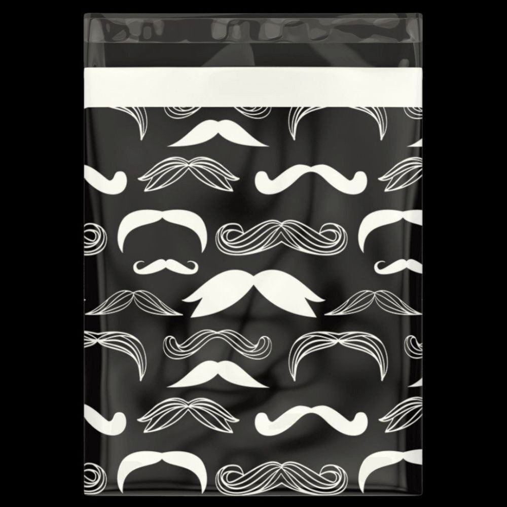 20 Mustache 10x13 Poly Mailers