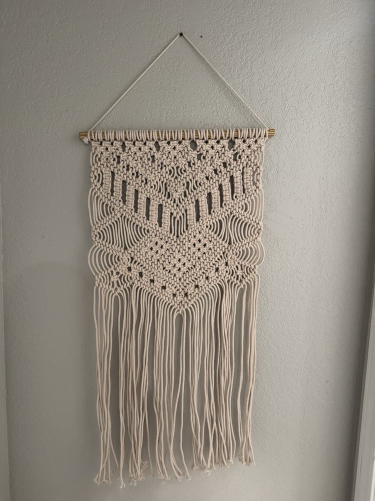 Macramé Wall Hanging Pink Blush Color Wall Decor