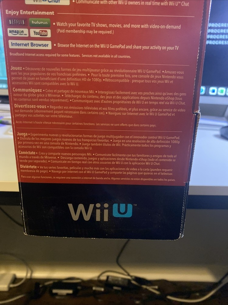 NINTENDO WII U MARIO KART 8 BUNDLE VIDEO GAME CONSOLE BOX ONLY *NO SYSTEM*
