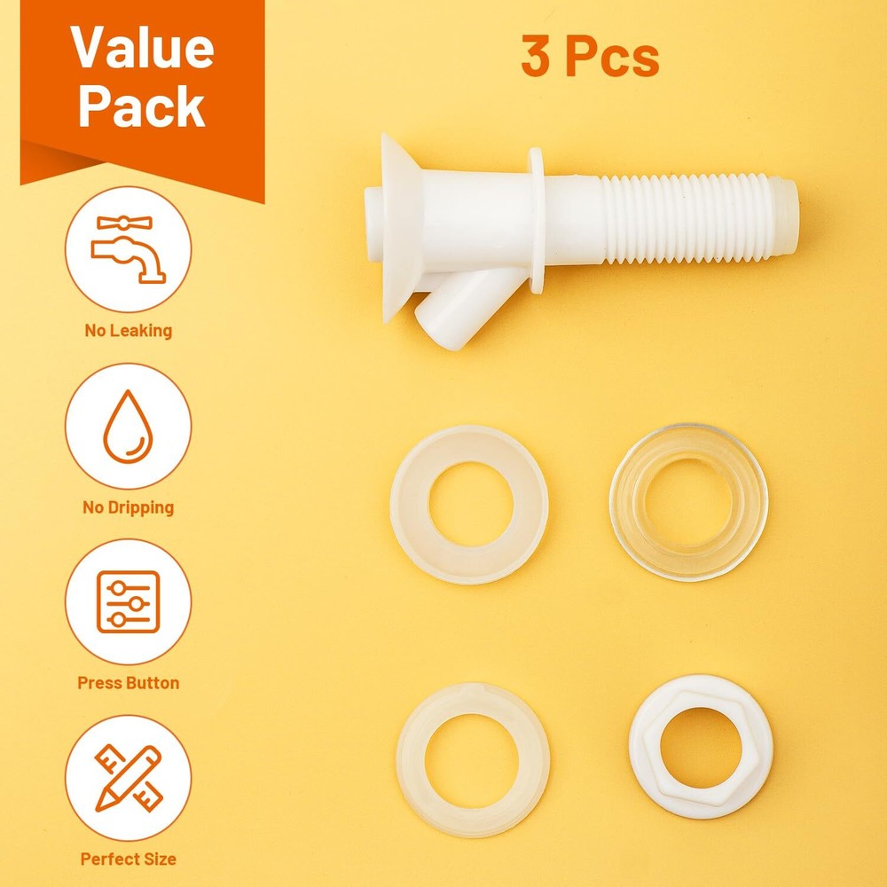 3 Pcs Push Button Spigot Water Jug Spigot Replacement for Water Jugs Coolers