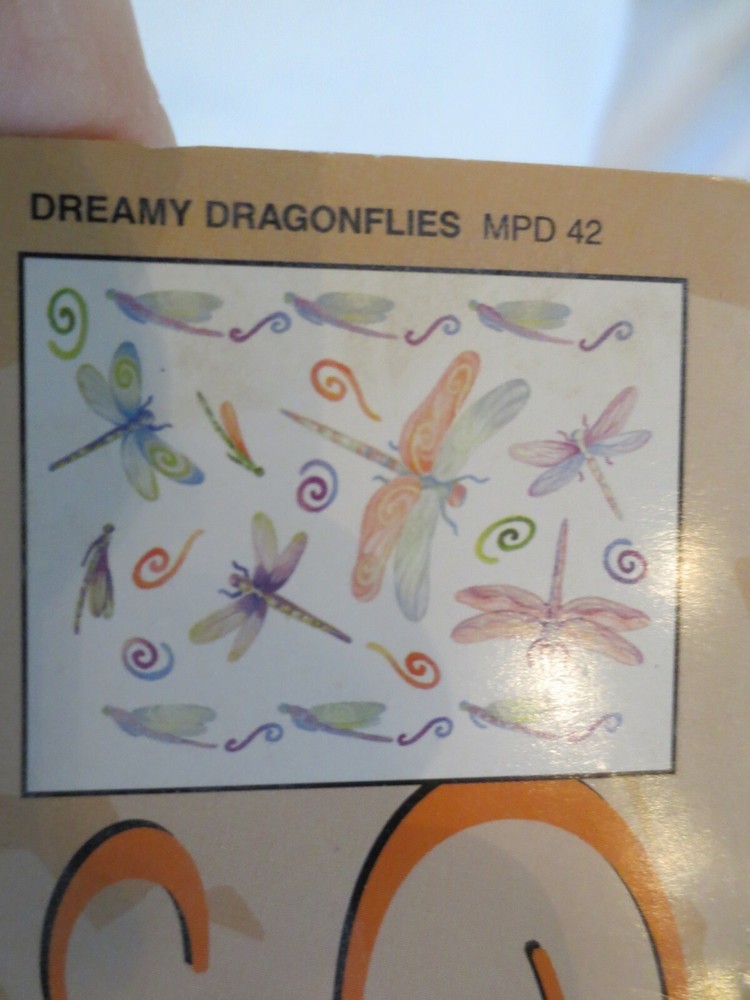 Rub On Transfers NOS Dragonflies and Bugs 2 sheets