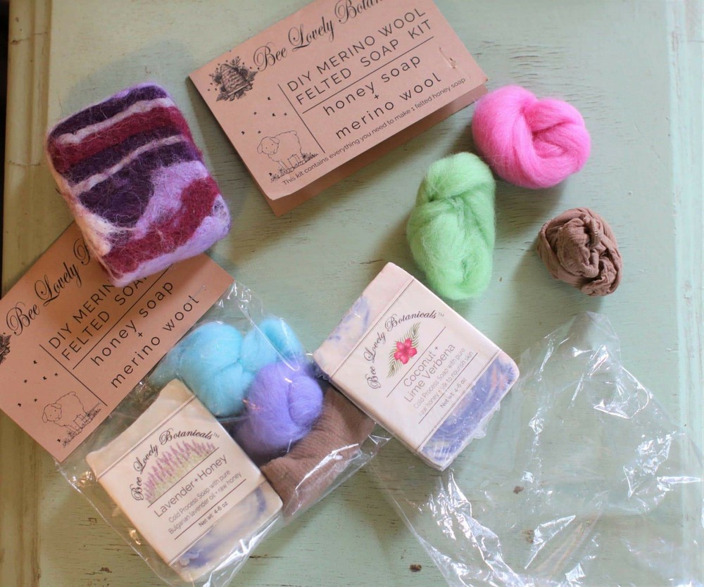 Merino Wool Felted Soap Kit
