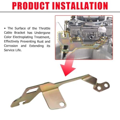 Throttle Cable Bracket and Kickdown Cable Bracket Fit for Edelbrock Carburetor