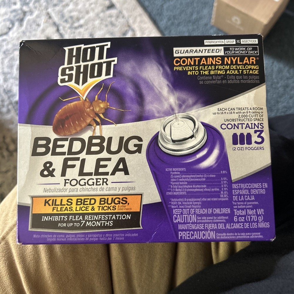 Hot Shot 95911 Bedbug and Flea Fogger, 3-Count