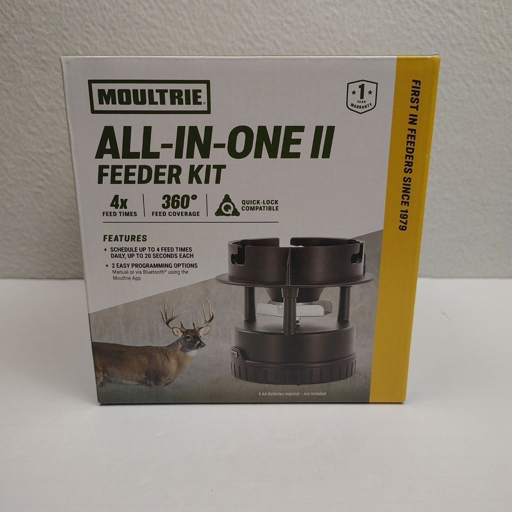 Moultrie ALL-IN-ONE II FEEDER KIT Deer Corn Programmable New in Box