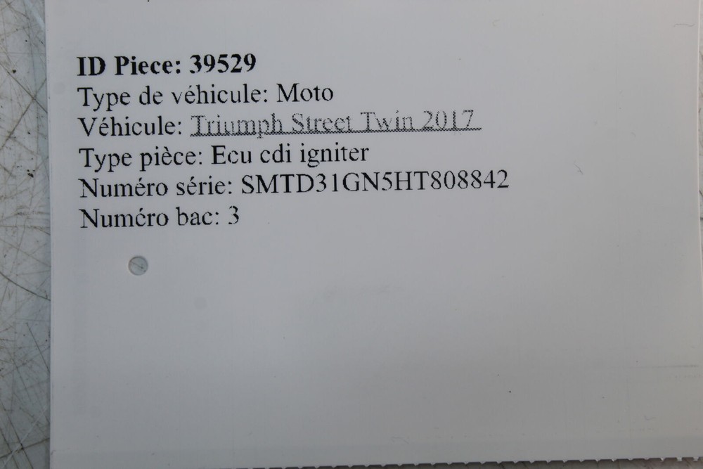 16-17 Triumph Street Twin Ecu Computer Controller Unit Black Box Ecm Cdi