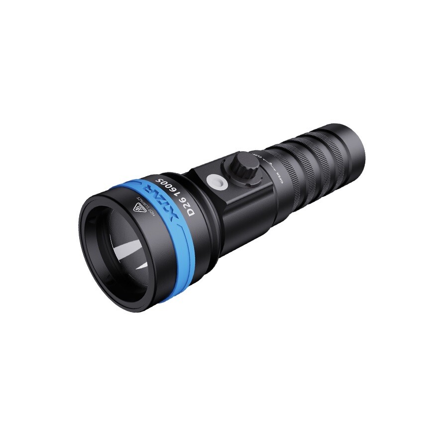 XTAR D26 1600S Diving Flashlight + 26650 Battery + FREE SILICON GREASE