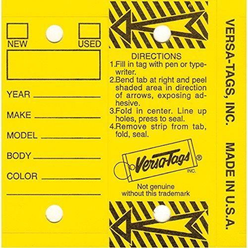 VERSA-TAGS Self Laminating Self Protecting Key Tags with Rings (250 per Box)