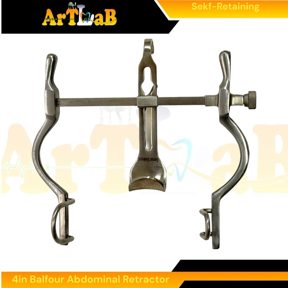Light Pattern Balfour Retractor 4" (10.16cm) Abdominal Retractor German Steel