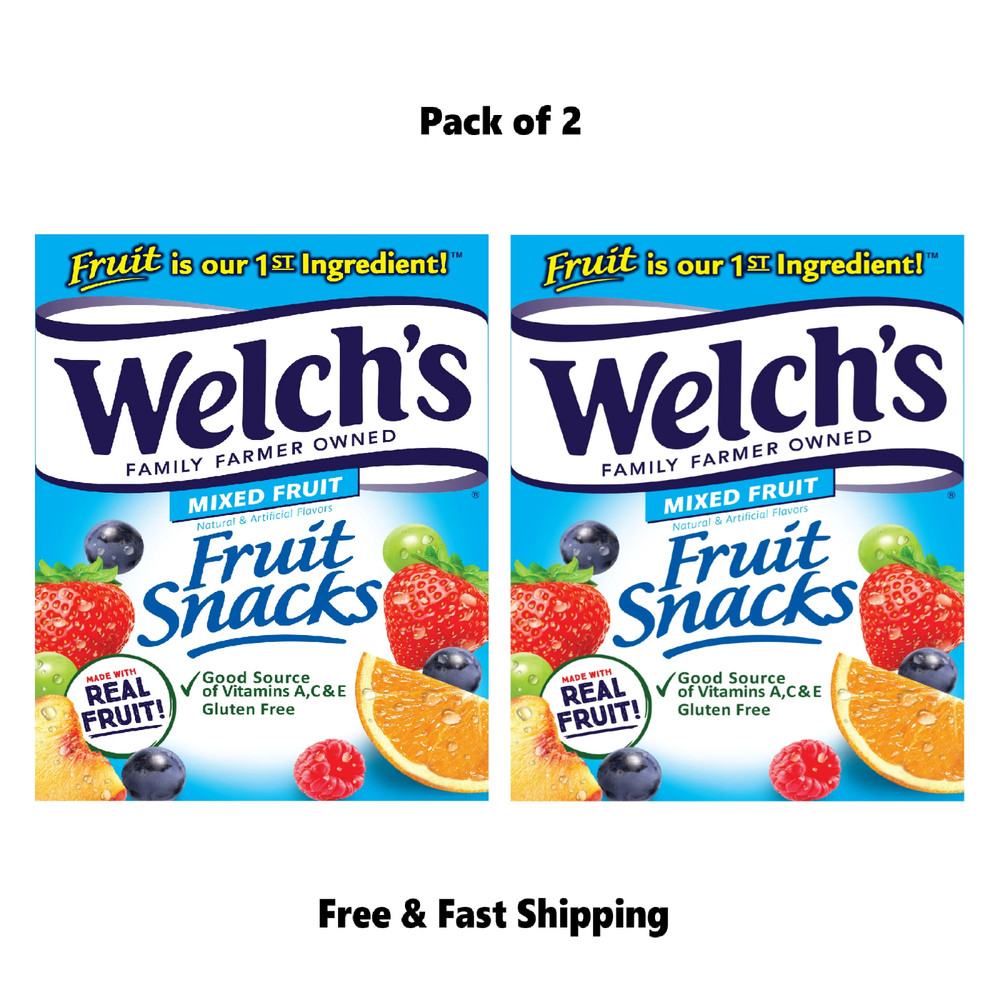 Welch's, Made With Real Fruit Fruit Snacks, Mixed Fruit, 0.8 oz, 80 Count