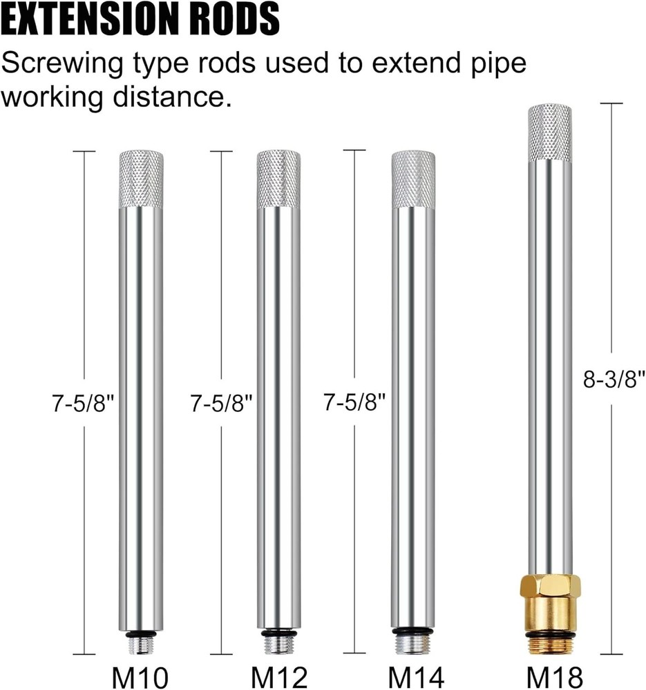 Cylinder Pressure Tester with Extension Rods
