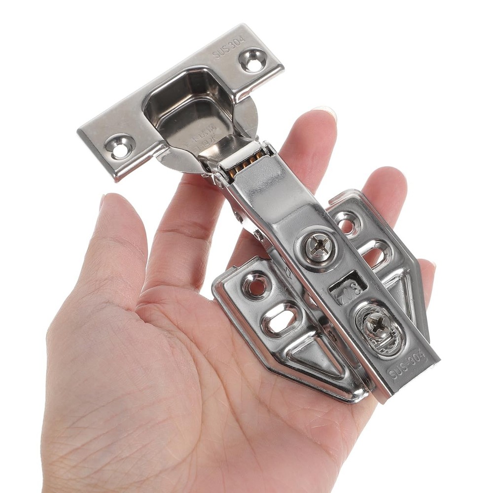 3 PCS Triple Electroplating Cabinet Hinges Silent Closing Kitchen Bathroom