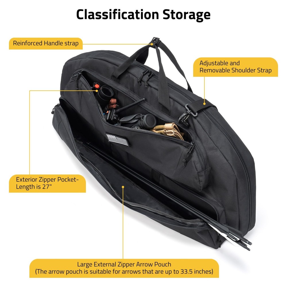 CVLIFE 37 Compound Bow Case, Bow Bag Soft Bow Case Compact Arrow Case, Lightw...