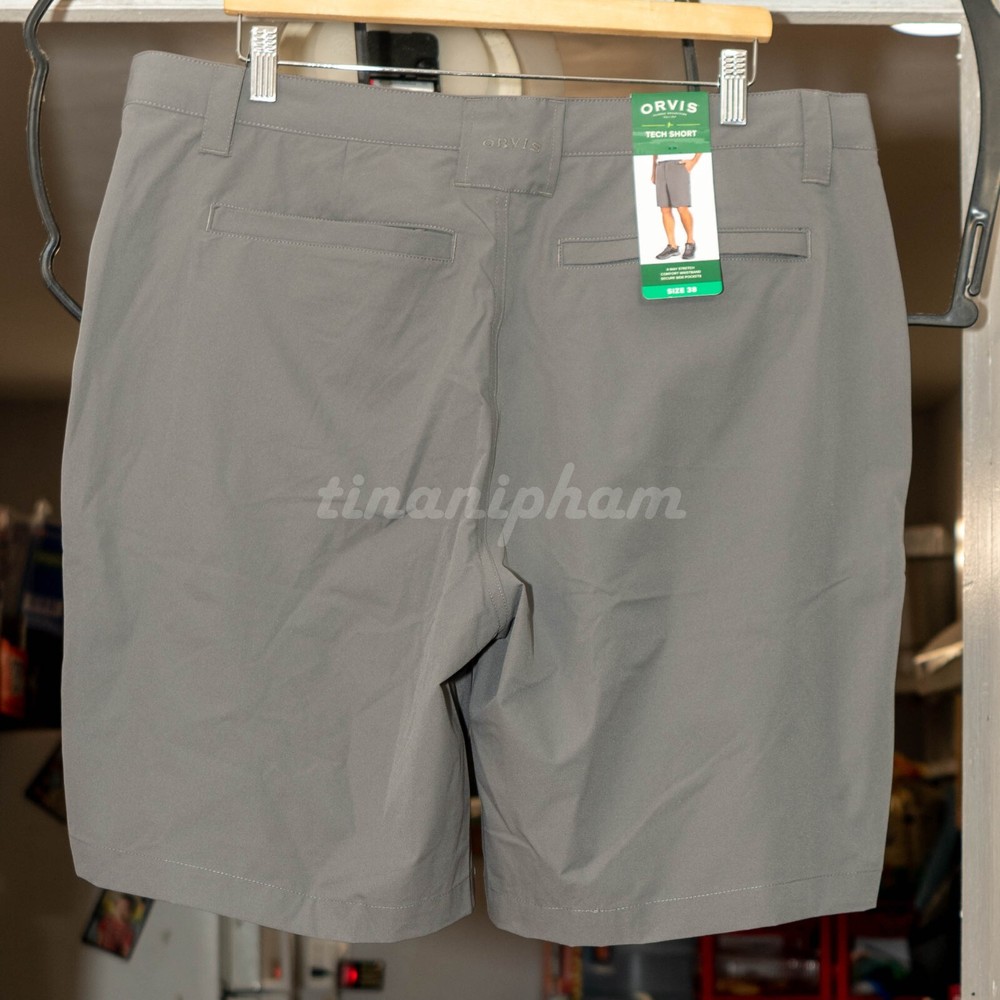 Gray , Blue, Tan Orvis Mens Lightweight Tech Short