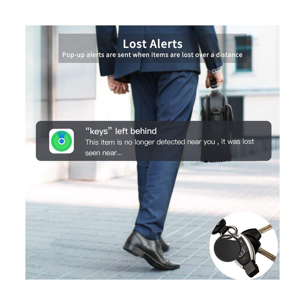 Air Tracker Tags 4 Pack Smart Tag Bluetooth Trackers Work with Apple Find My ...