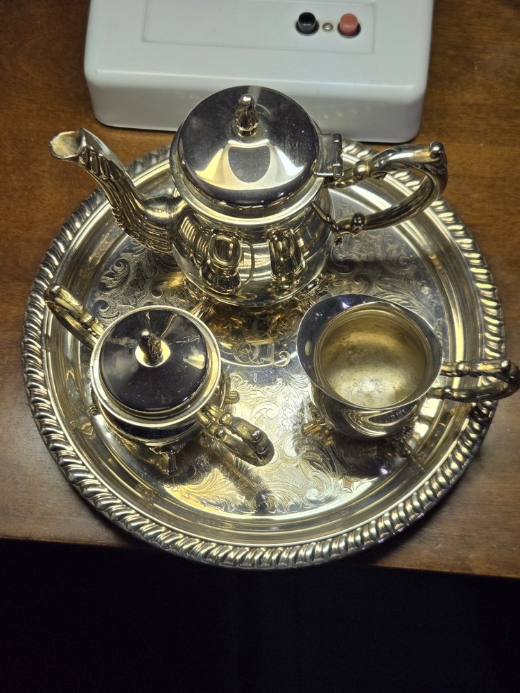 Vintage: Miniature 4 Piece Footed Tea Set