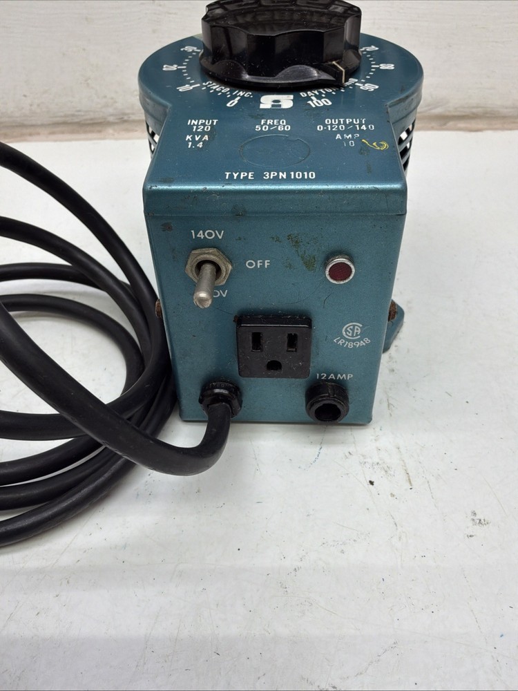 Staco Variable Auto transformer 3PN1010 10AMP Input 120 KVA 1.4